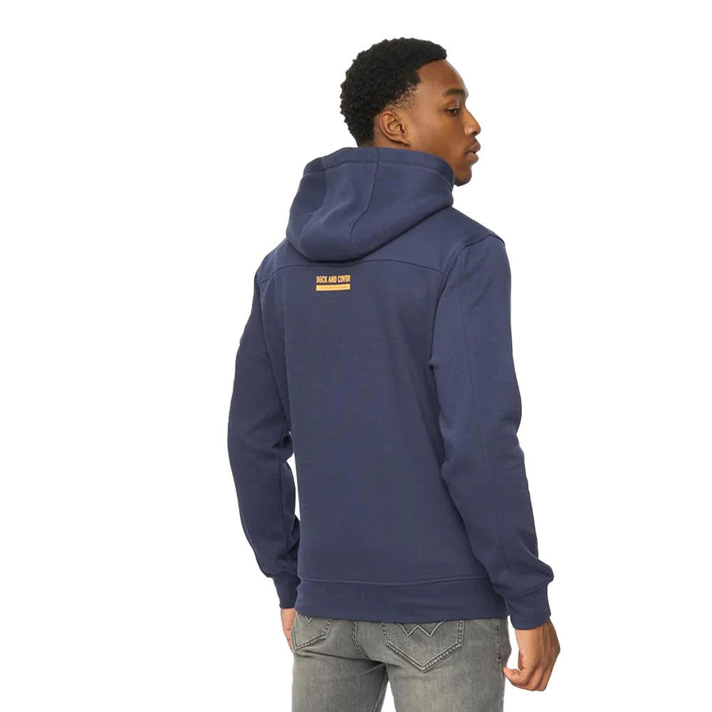 Indigo - Back - Duck and Cover Mens Marsak V2 Hoodie