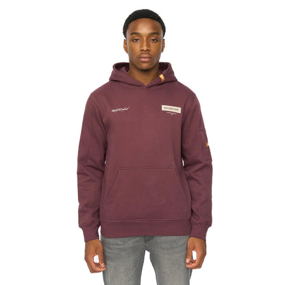Raisin - Front - Duck and Cover Mens Marsak V2 Hoodie