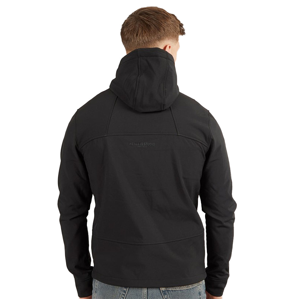 Black - Back - Henleys Mens Expand Soft Shell Jacket