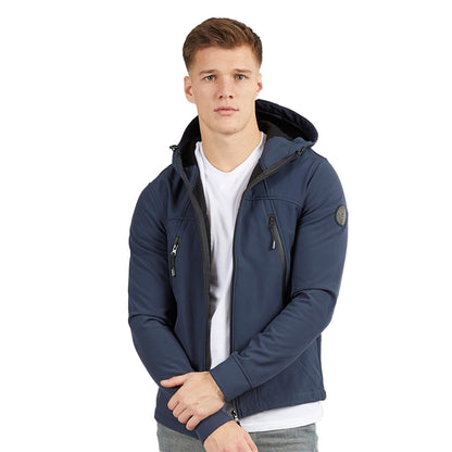 Navy - Front - Henleys Mens Expand Soft Shell Jacket