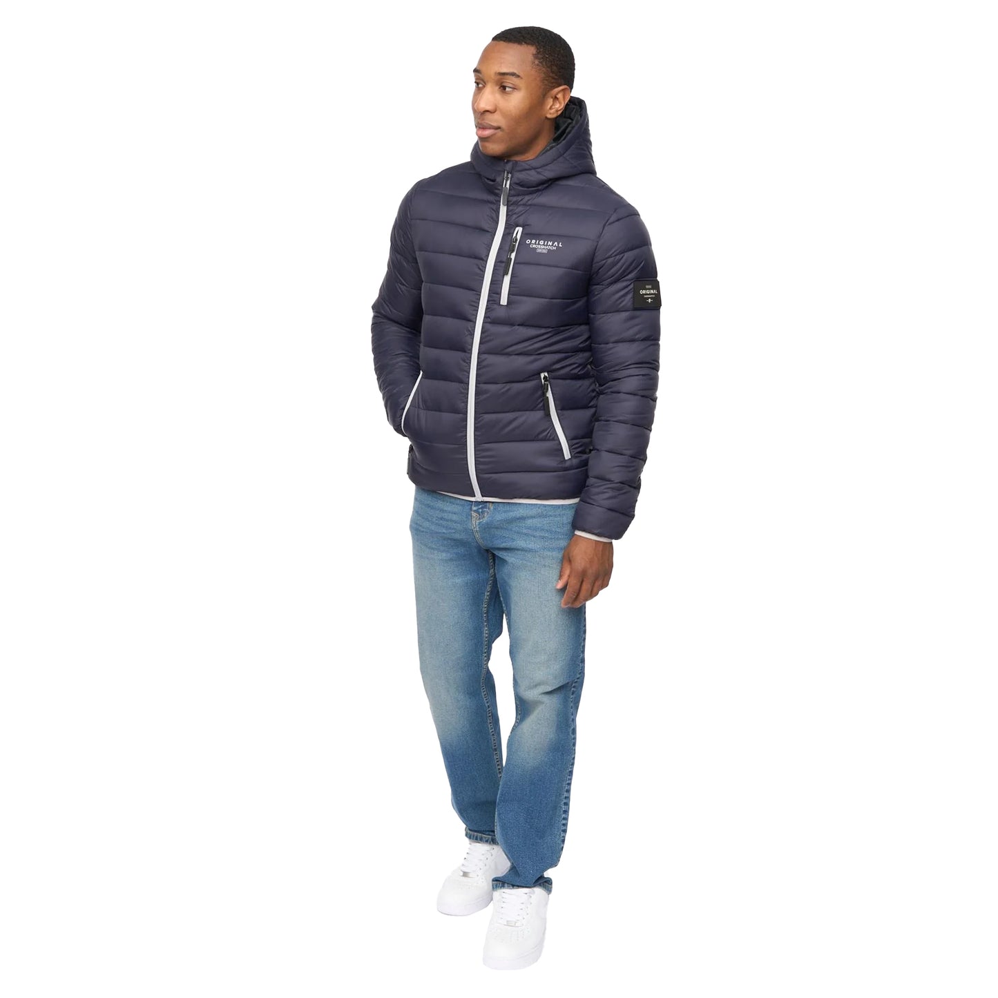 Navy - Lifestyle - Crosshatch Mens Phelpmans Puffer Jacket