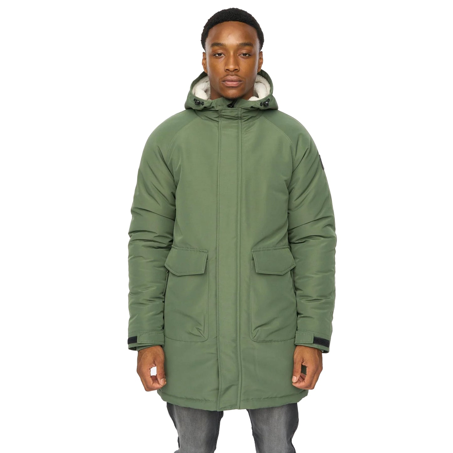 Dark Olive - Front - Duck and Cover Mens Copfords Jacket