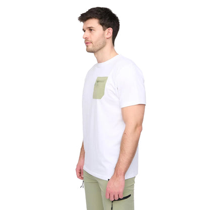 White - Side - Duck and Cover Mens Puretor T-Shirt