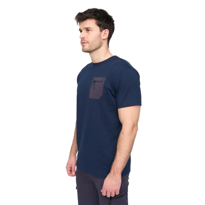 Navy - Side - Duck and Cover Mens Puretor T-Shirt