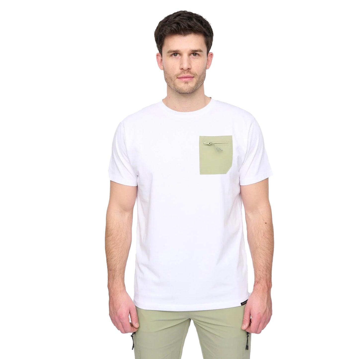 White - Front - Duck and Cover Mens Puretor T-Shirt