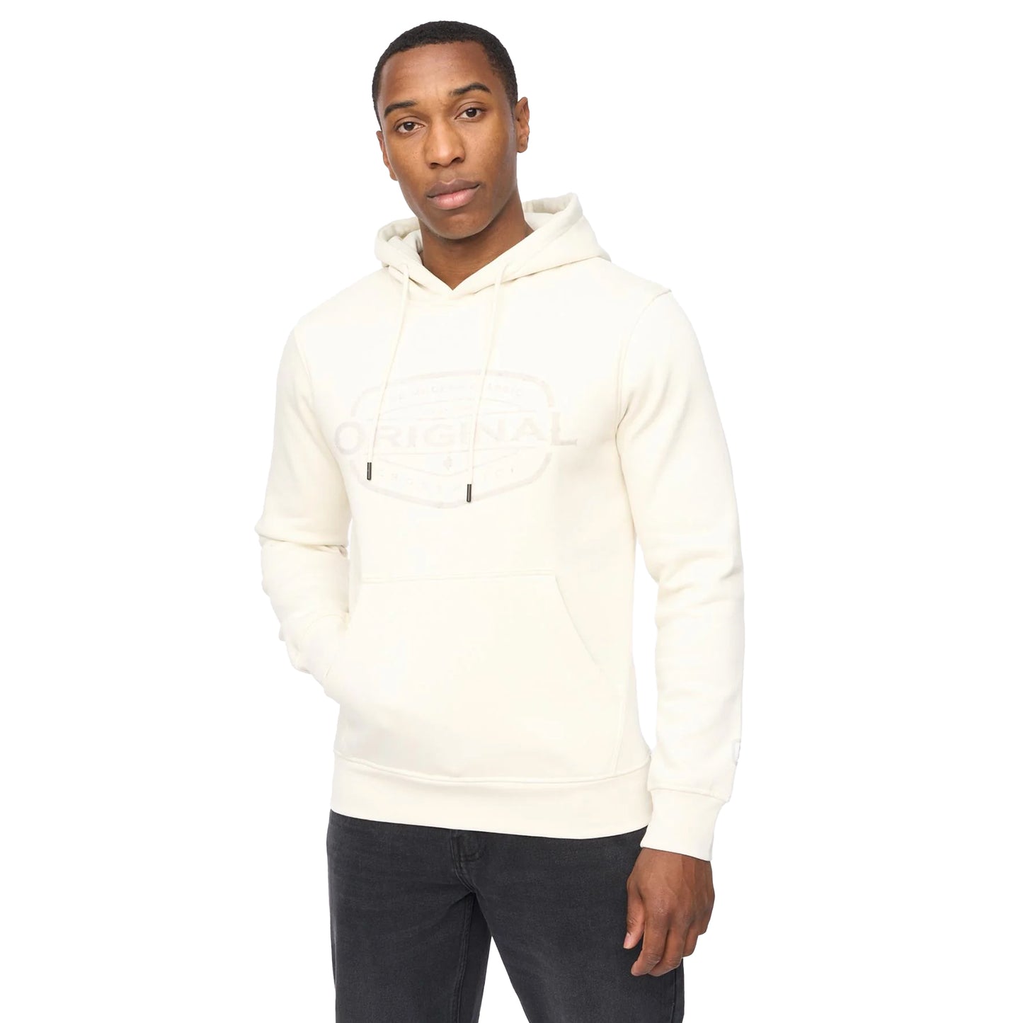 White - Front - Crosshatch Mens Traptons Hoodie