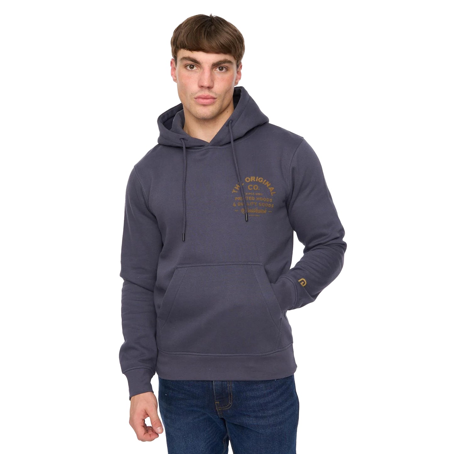 Navy - Front - Crosshatch Mens Shoptown Hoodie