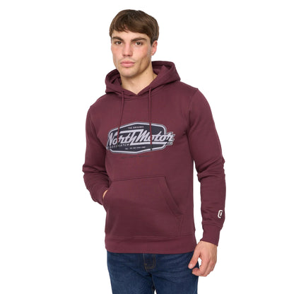 Rum Raisin - Front - Crosshatch Mens Hellmere Hoodie
