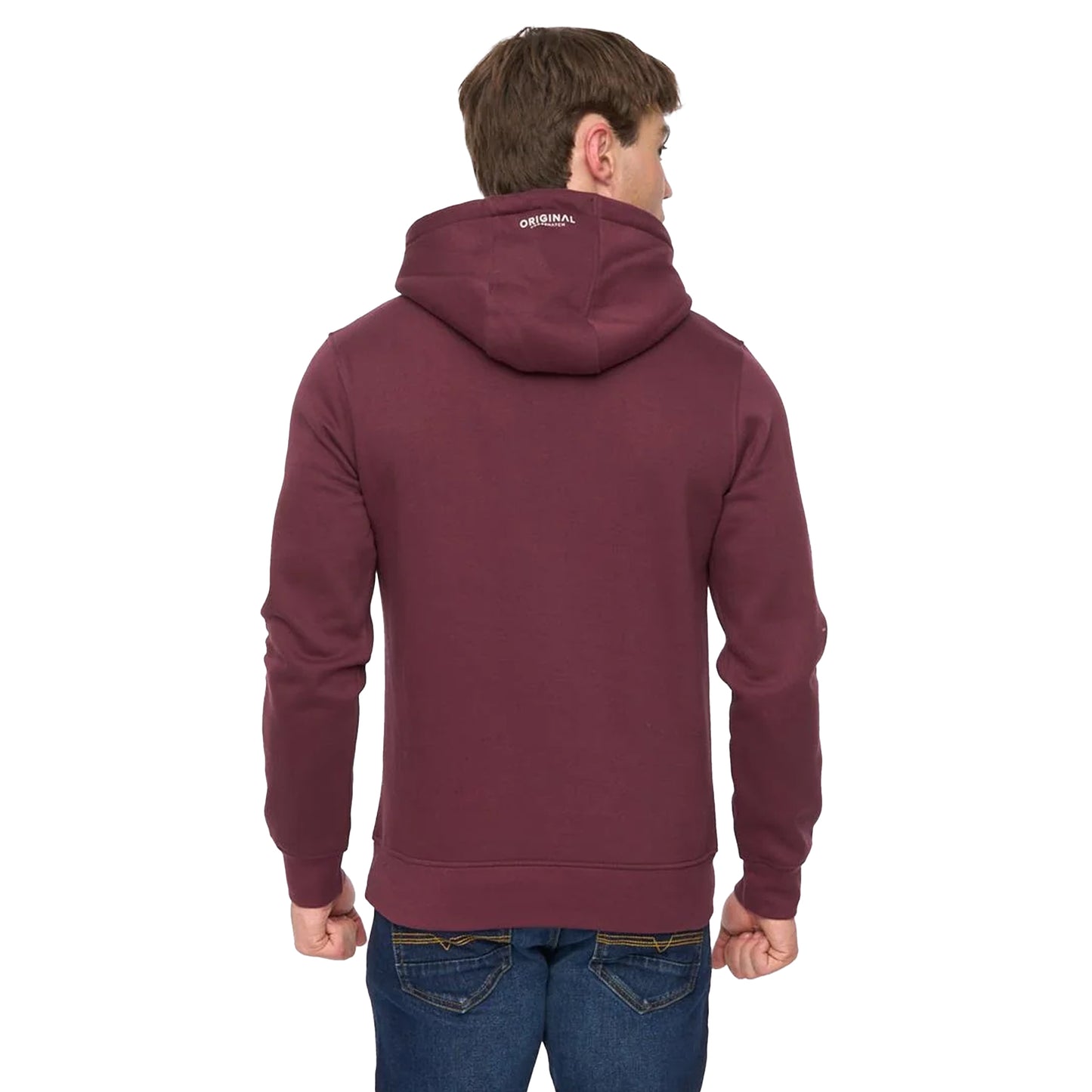 Rum Raisin - Back - Crosshatch Mens Hellmere Hoodie