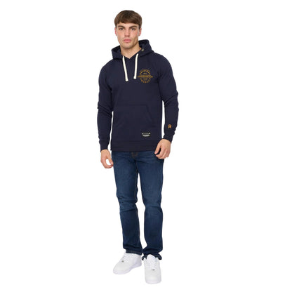 Navy - Lifestyle - Crosshatch Mens Cresswell Hoodie