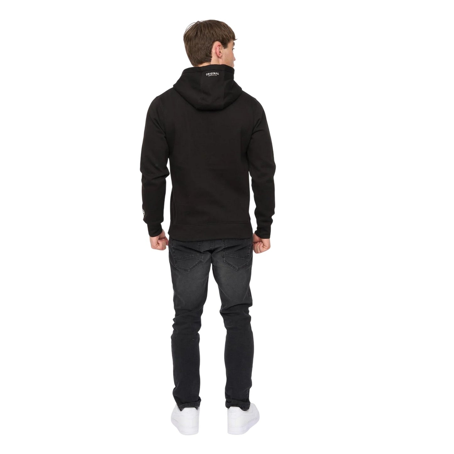 Black - Back - Crosshatch Mens Cresswell Hoodie