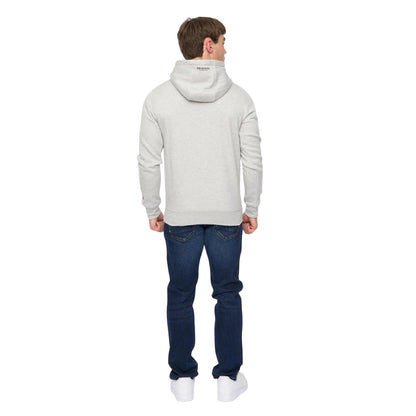 Grey Marl - Back - Crosshatch Mens Cresswell Hoodie