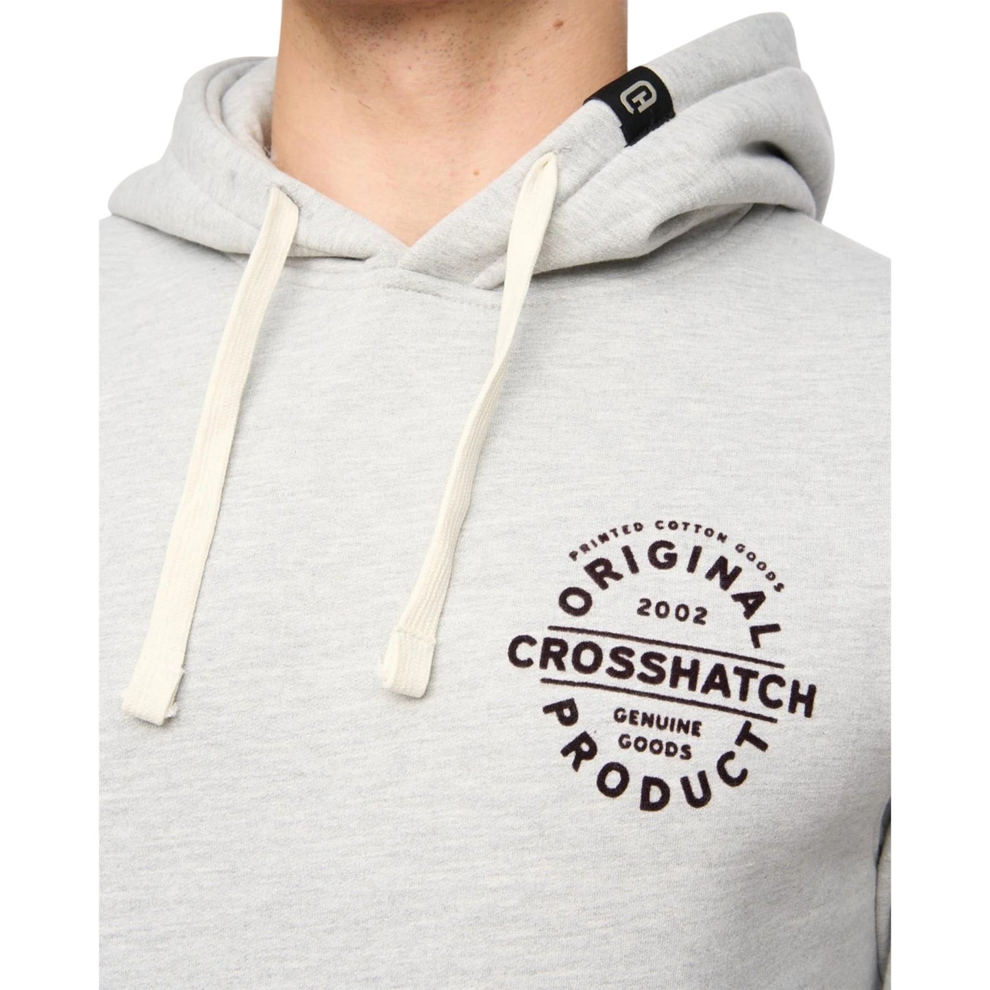 Grey Marl - Side - Crosshatch Mens Cresswell Hoodie