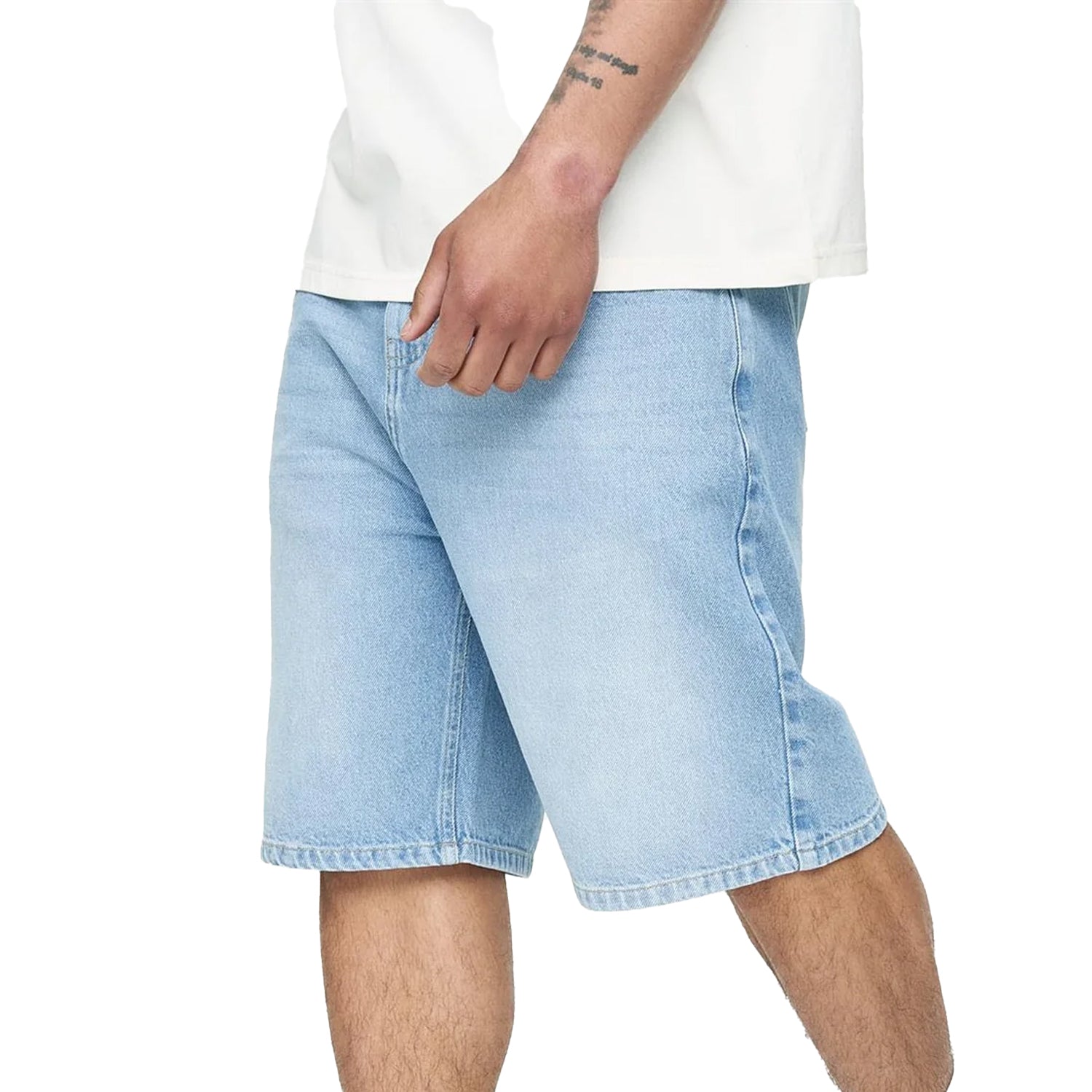 Light Wash - Side - Kings Will Dream Mens Studio Dubl Denim Shorts