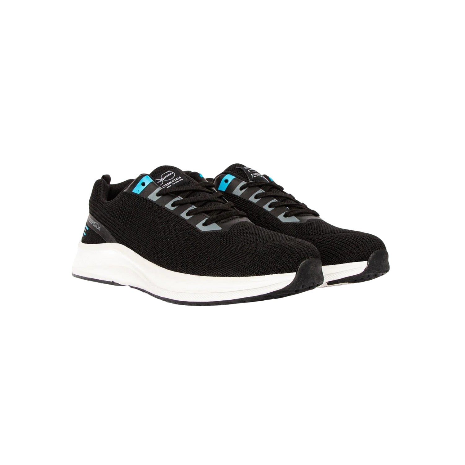 Black - Front - Crosshatch Mens Rivas Trainers