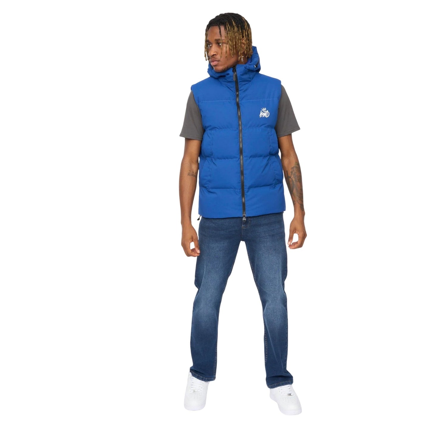 Blue - Lifestyle - Kings Will Dream Mens Nahjo Quilted Padded Gilet