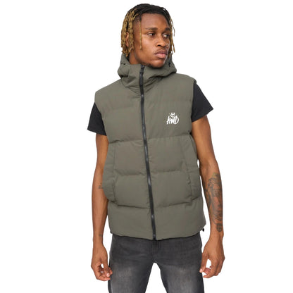 Olive - Front - Kings Will Dream Mens Nahjo Quilted Padded Gilet