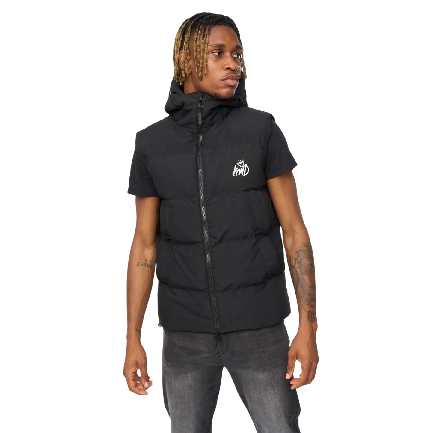 Black - Front - Kings Will Dream Mens Nahjo Quilted Padded Gilet