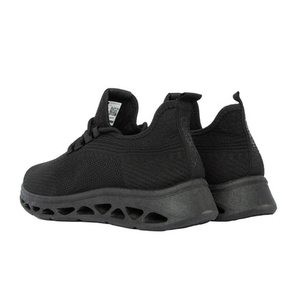 Black - Back - Crosshatch Mens Trebedw Trainers