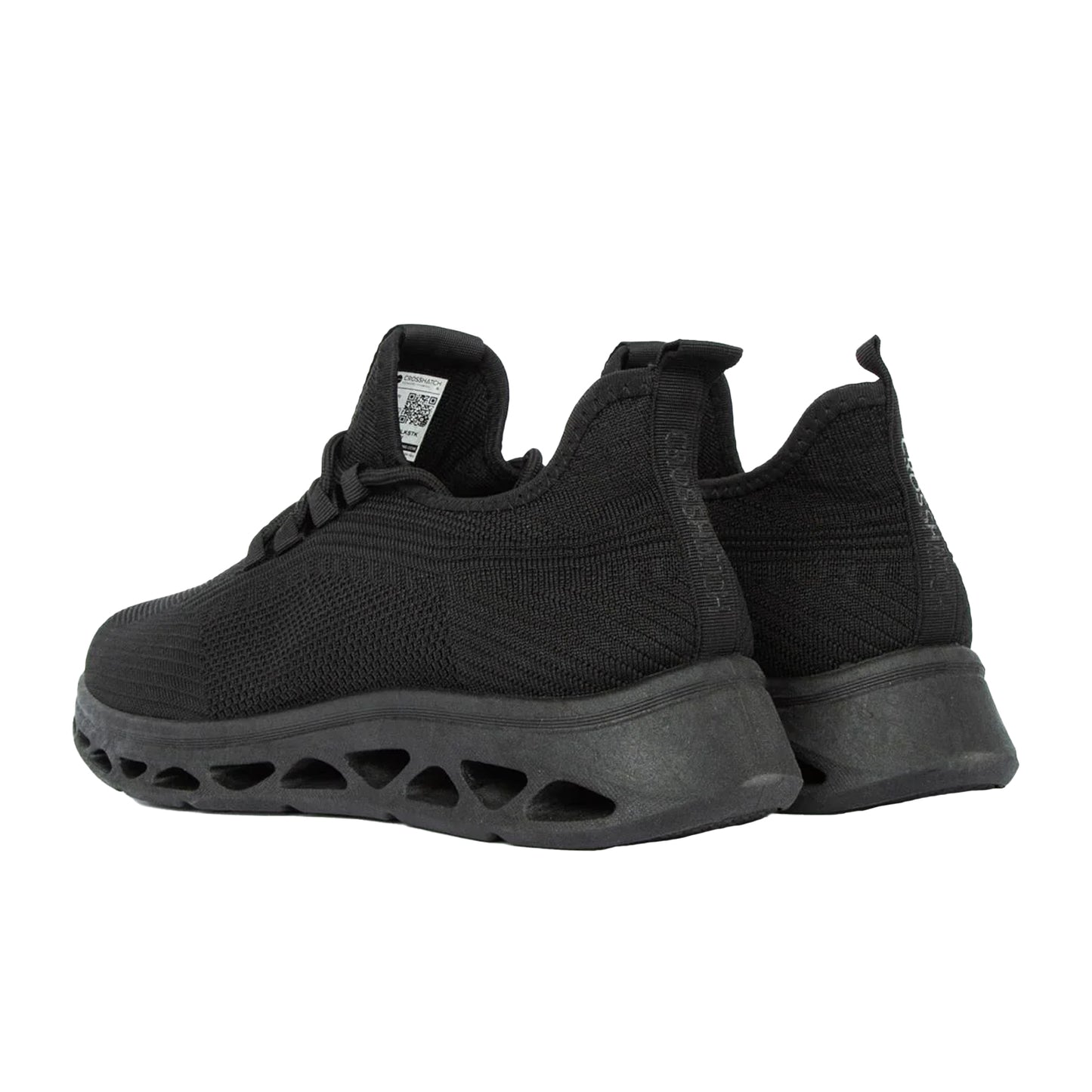 Black - Back - Crosshatch Mens Trebedw Trainers