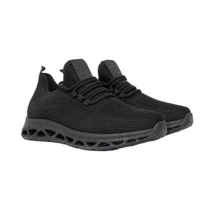 Black - Front - Crosshatch Mens Trebedw Trainers