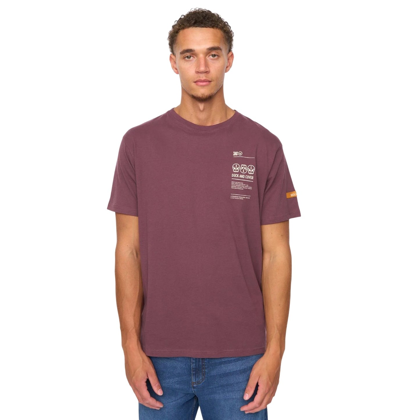 Rum Raisin - Front - Duck and Cover Mens Cramptone T-Shirt