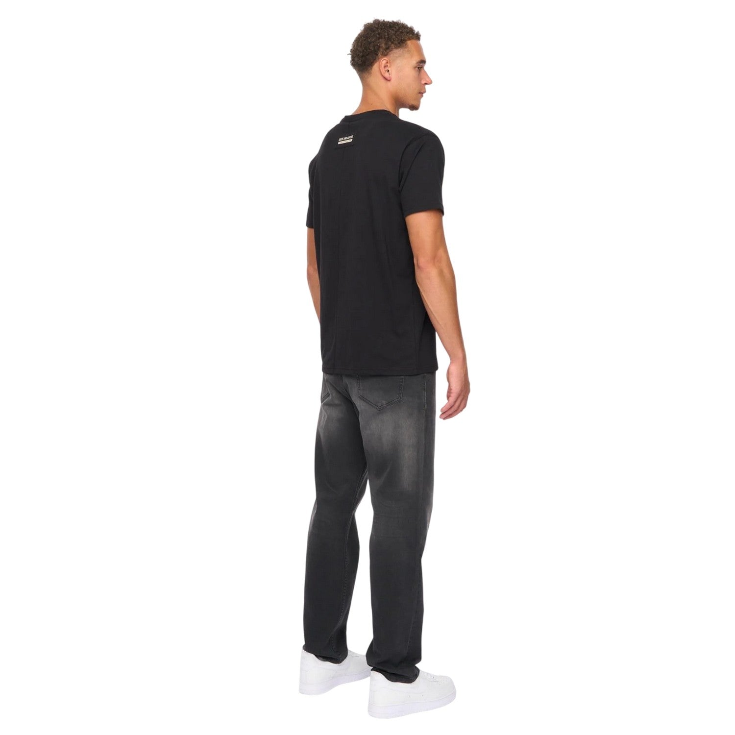 Black - Back - Duck and Cover Mens Cramptone T-Shirt