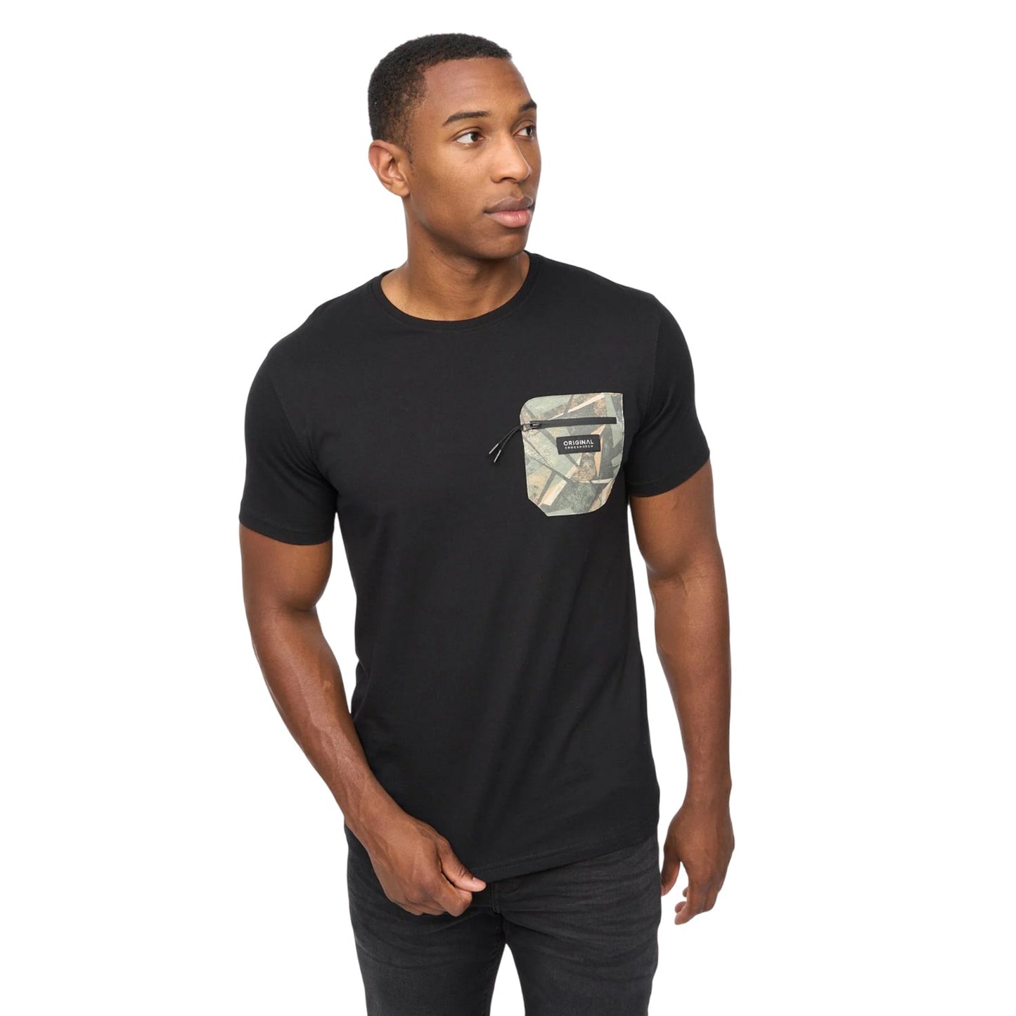 Black - Front - Crosshatch Mens Campbox T-Shirt