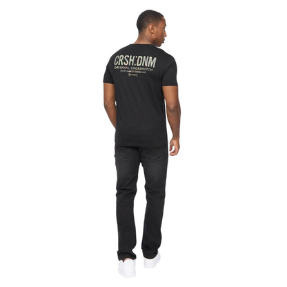 Black - Back - Crosshatch Mens Campbox T-Shirt