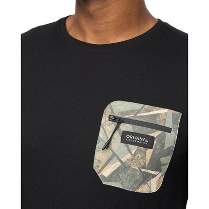 Black - Side - Crosshatch Mens Campbox T-Shirt