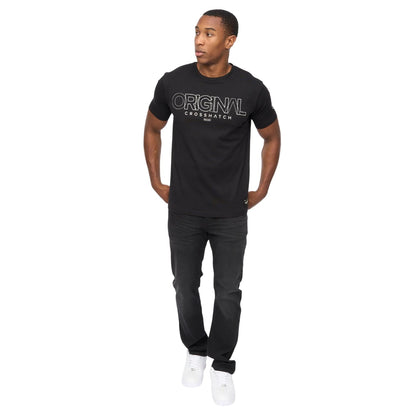 Black - Lifestyle - Crosshatch Mens Carrimoore T-Shirt