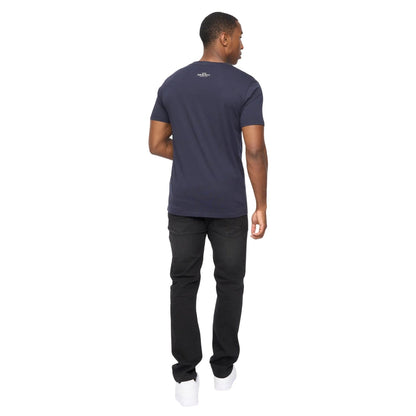 Navy - Back - Crosshatch Mens Carrimoore T-Shirt