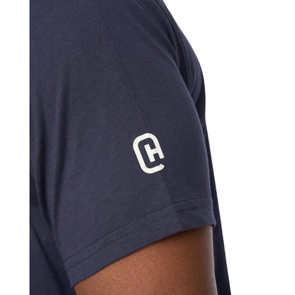Navy - Side - Crosshatch Mens Carrimoore T-Shirt