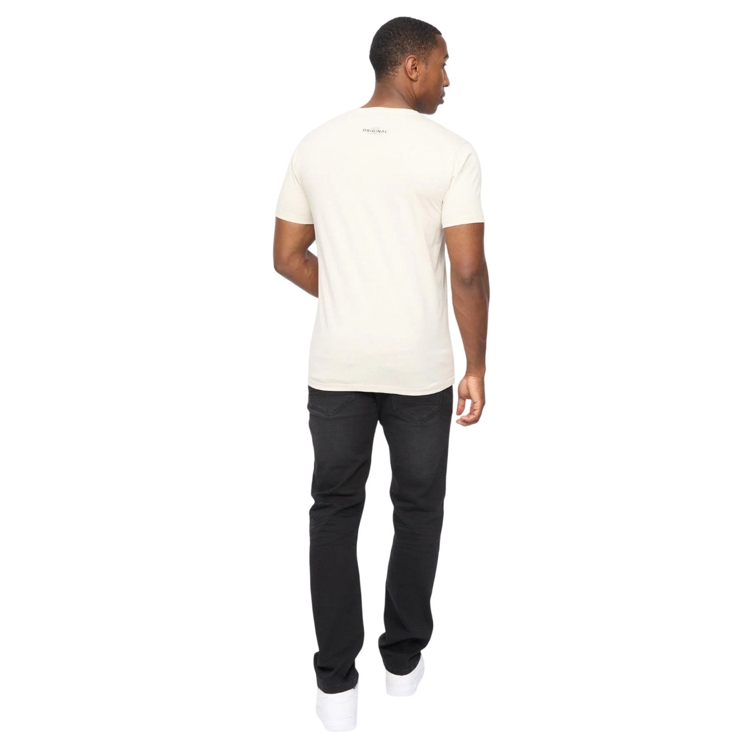 Off White - Back - Crosshatch Mens Carrimoore T-Shirt