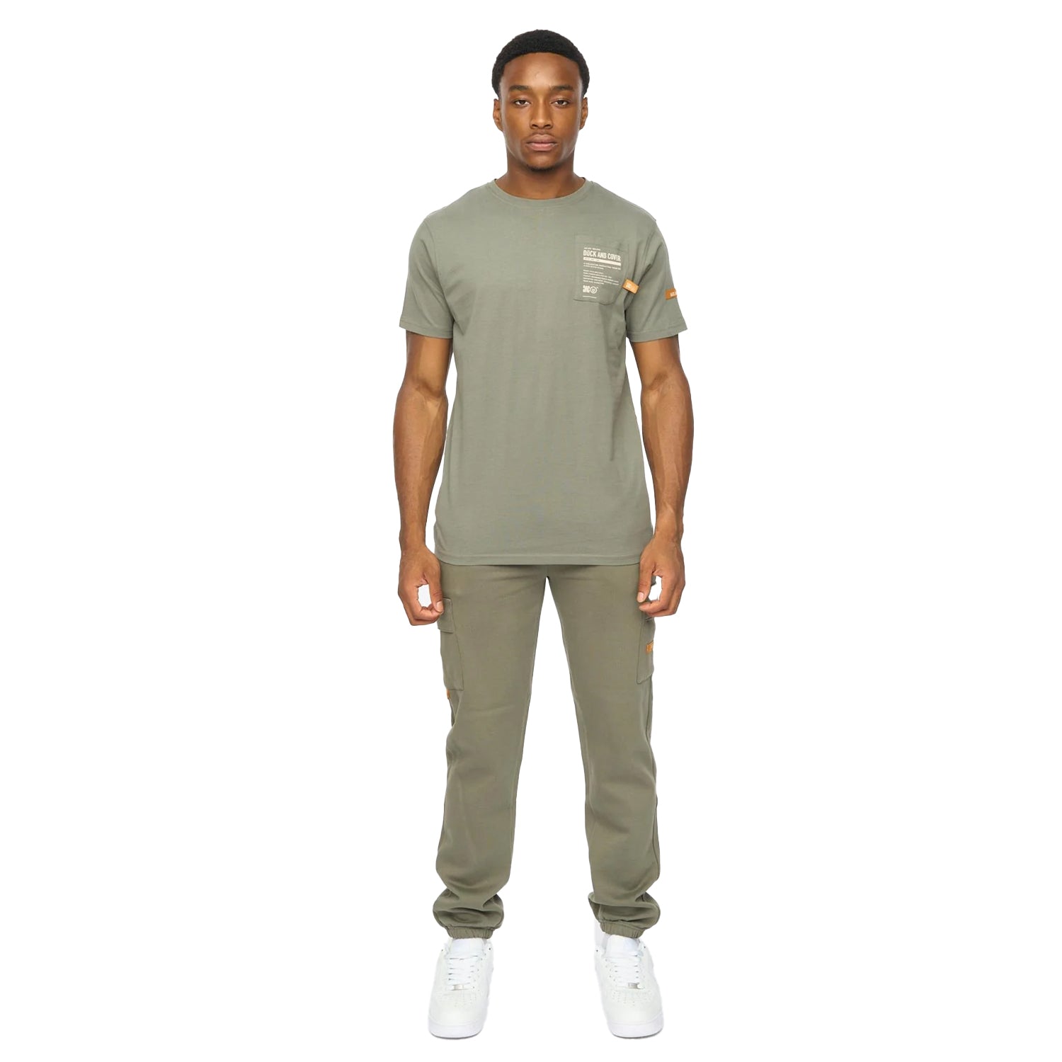 Dark Olive - Lifestyle - Duck and Cover Mens Adamsberg T-Shirt