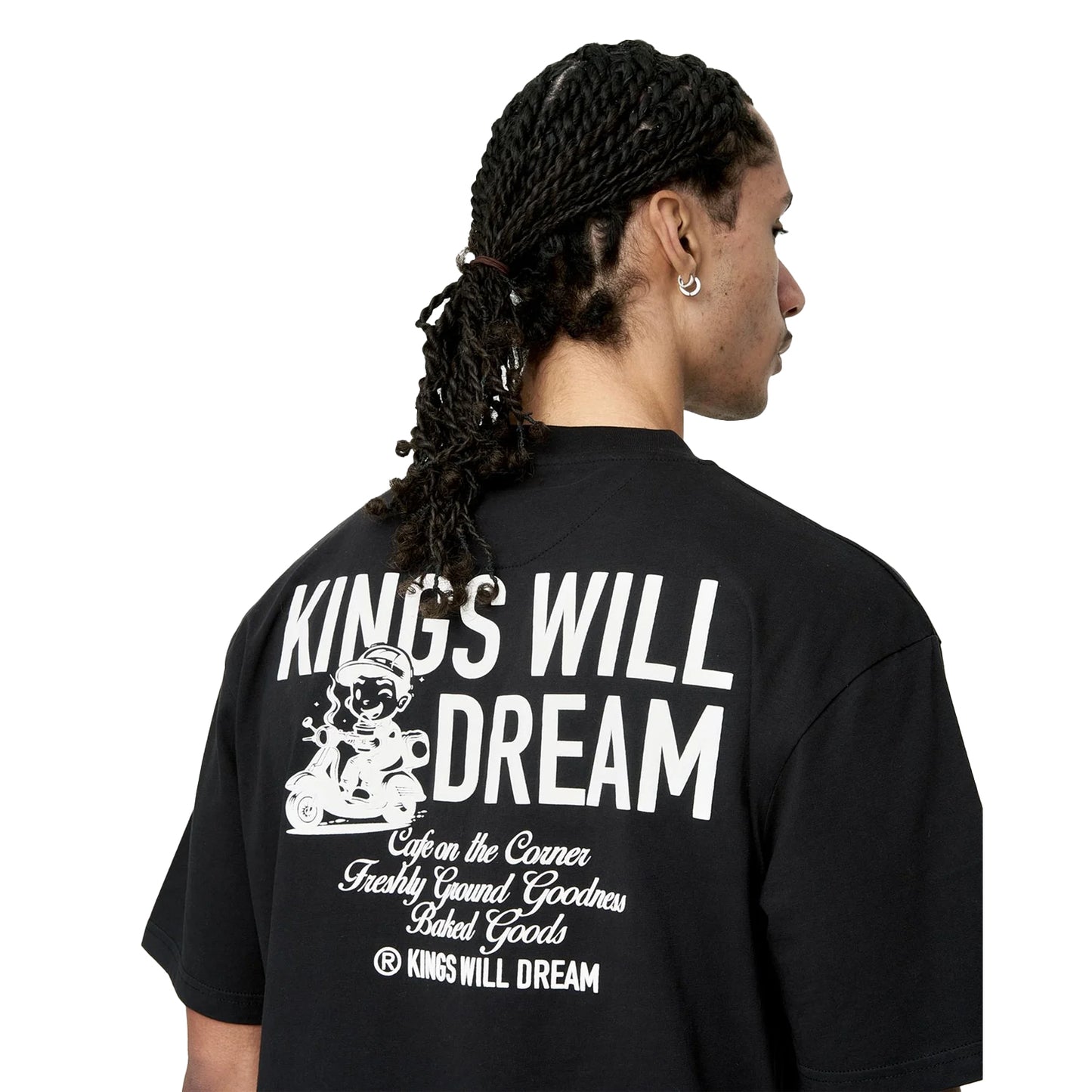 Black - Side - Kings Will Dream Mens Studio Cafe Boy T-Shirt
