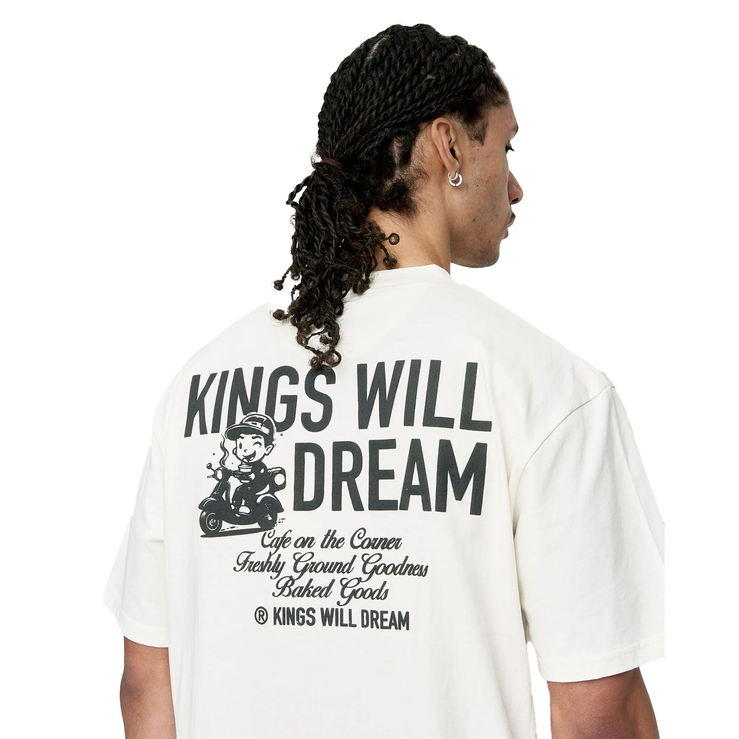 White - Side - Kings Will Dream Mens Studio Cafe Boy T-Shirt