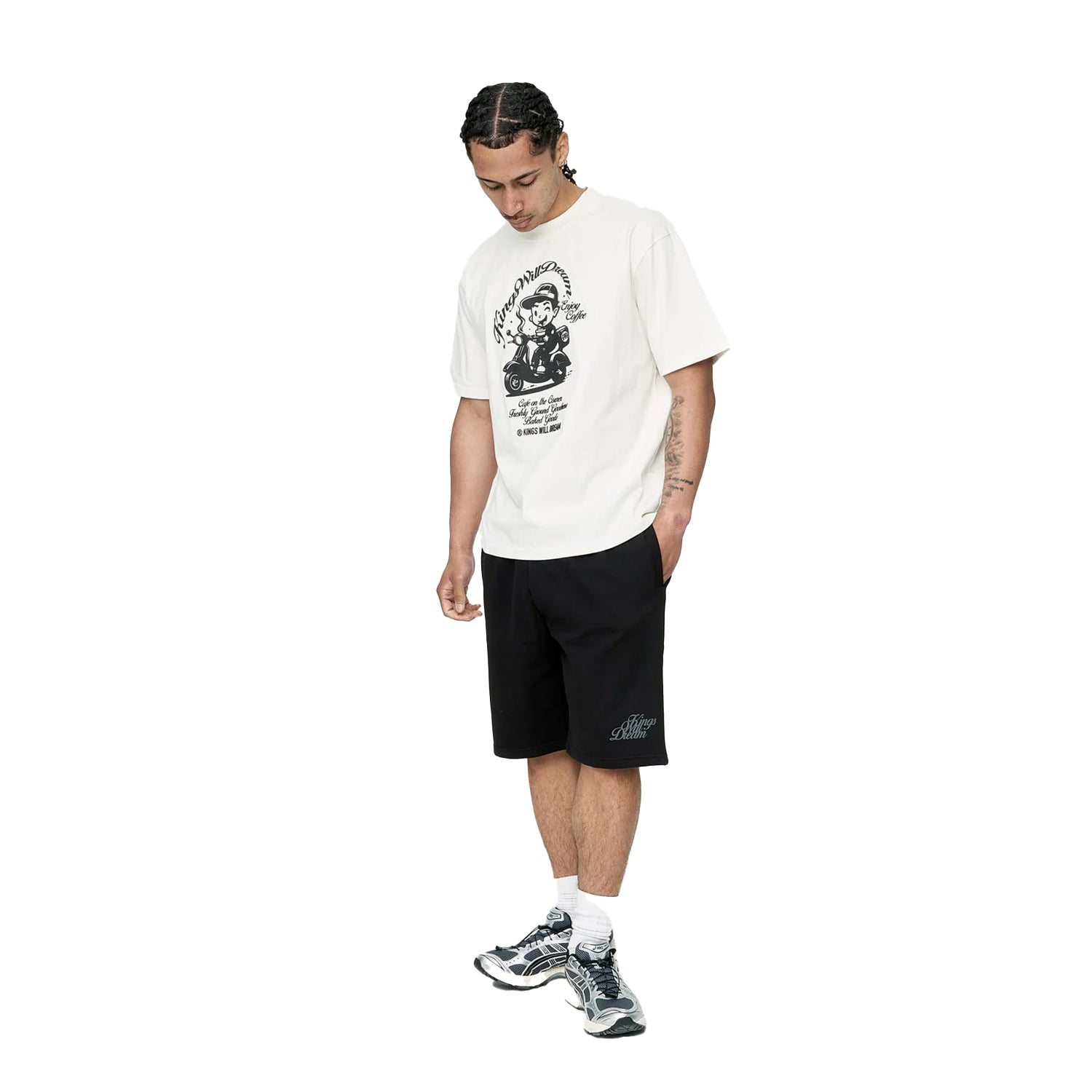White - Lifestyle - Kings Will Dream Mens Studio Cafe Boy T-Shirt