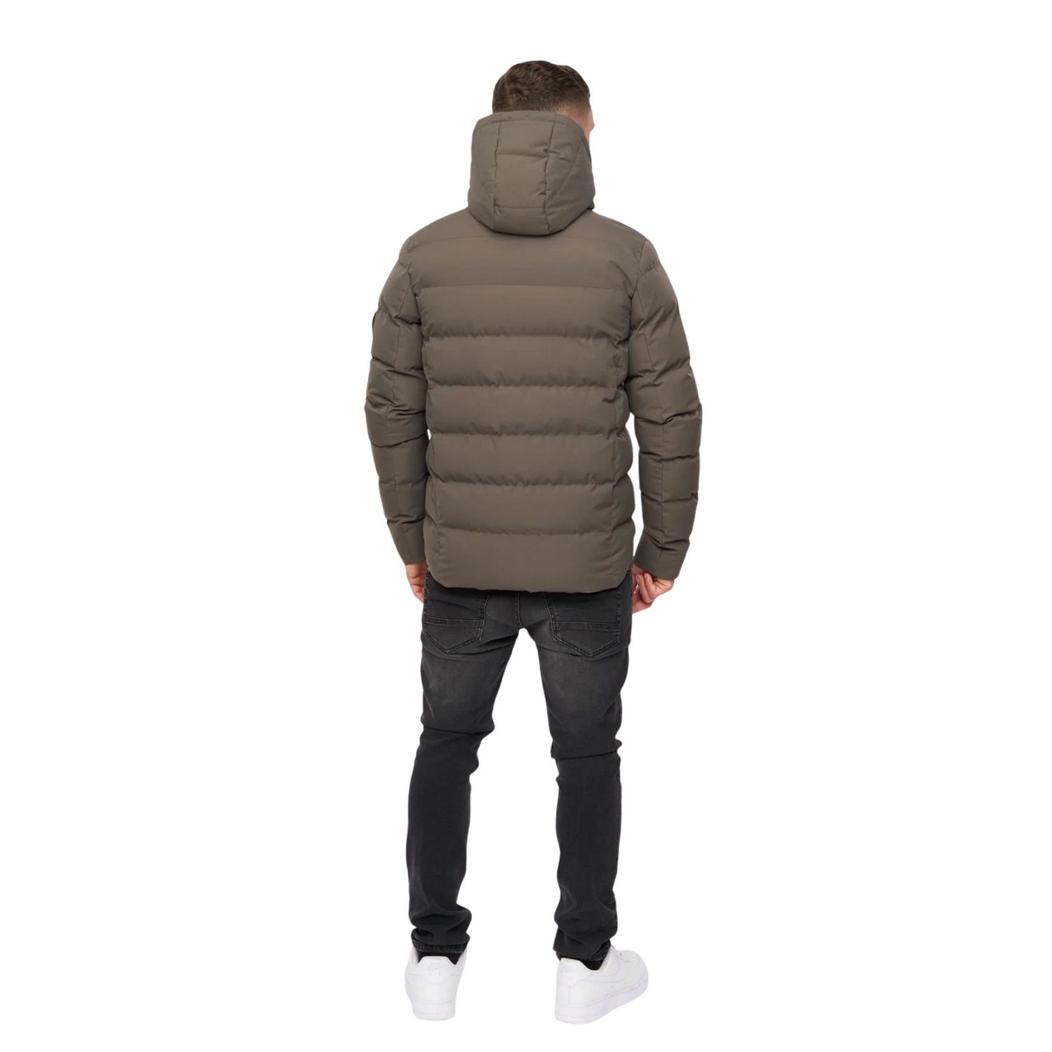 Burnt Olive - Back - Crosshatch Mens Kampleys Jacket