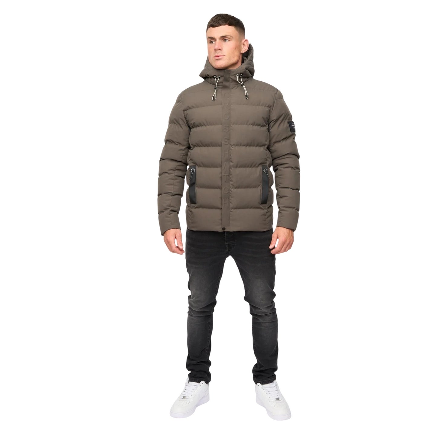 Burnt Olive - Side - Crosshatch Mens Kampleys Jacket