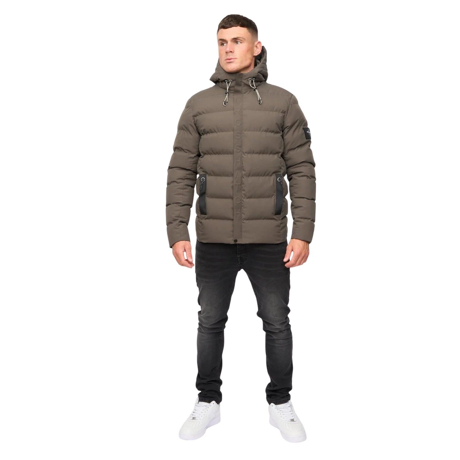 Burnt Olive - Side - Crosshatch Mens Kampleys Jacket