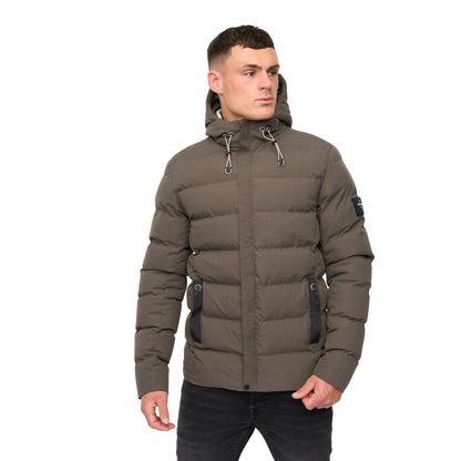 Burnt Olive - Front - Crosshatch Mens Kampleys Jacket
