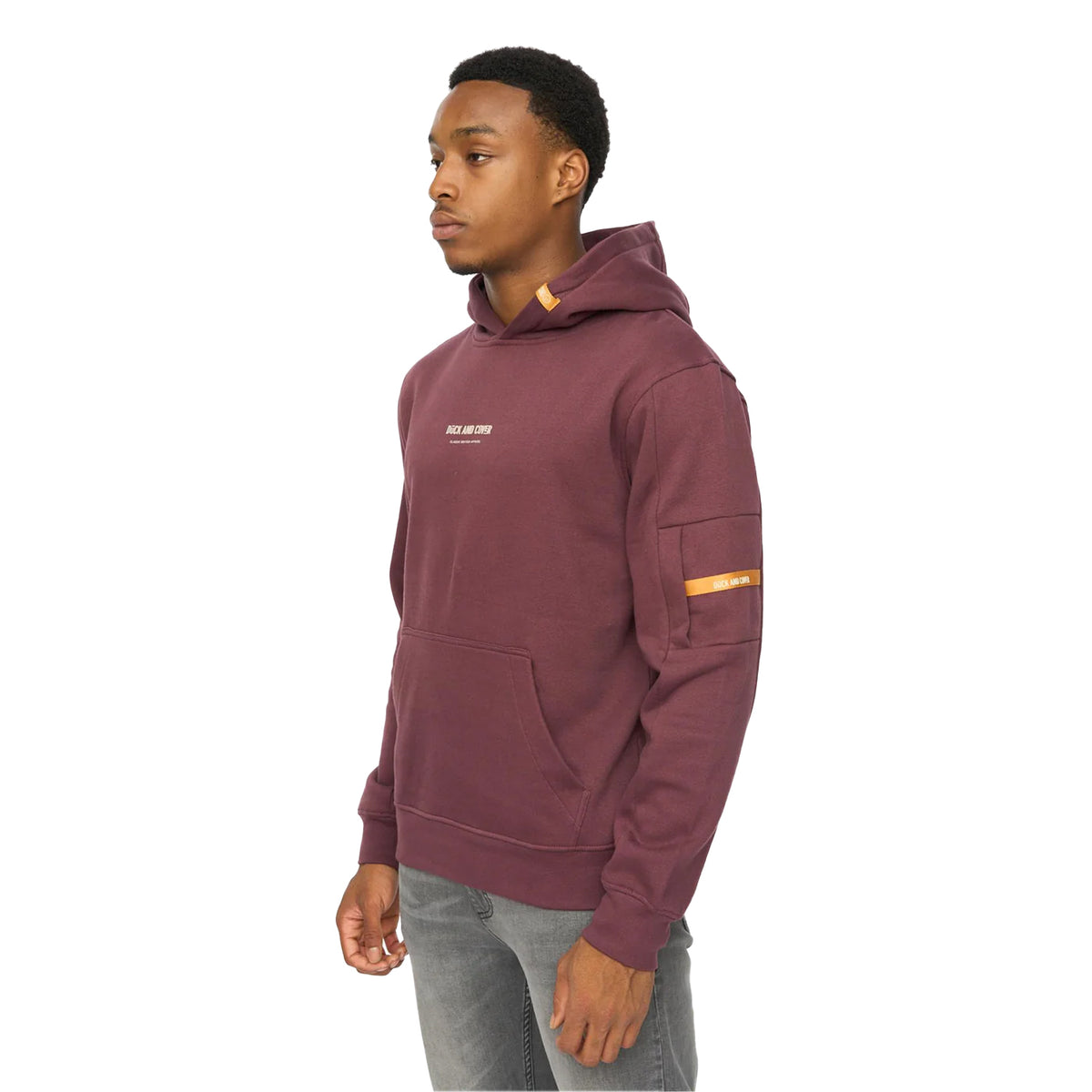 Raisin - Side - Duck and Cover Mens Brammers V2 Hoodie