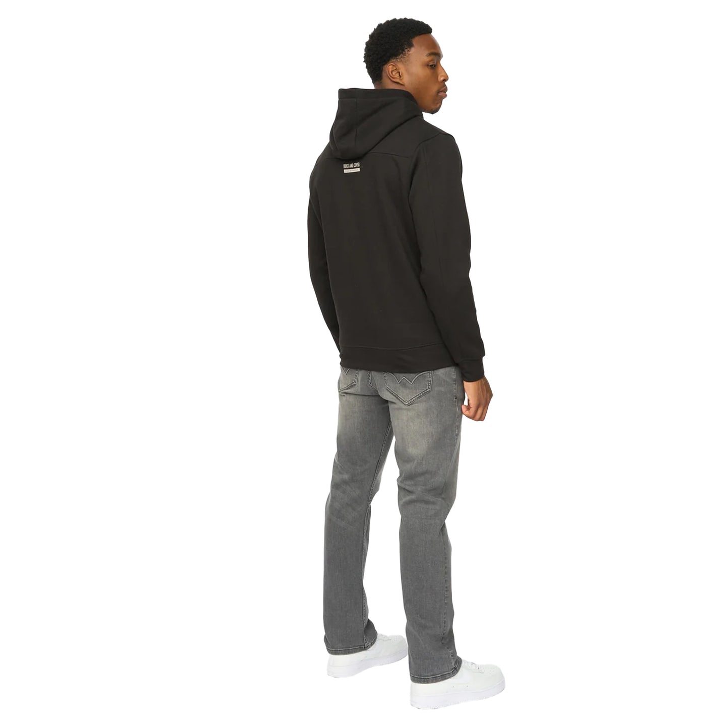 Black - Back - Duck and Cover Mens Brammers V2 Hoodie