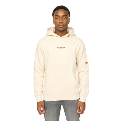 Off White - Front - Duck and Cover Mens Brammers V2 Hoodie