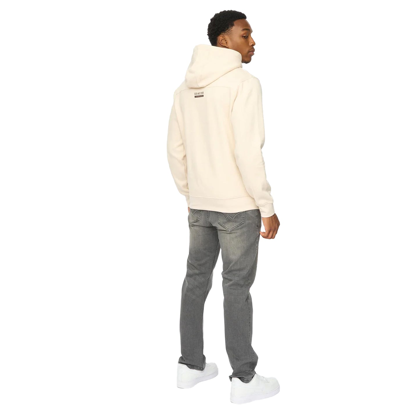Off White - Back - Duck and Cover Mens Brammers V2 Hoodie
