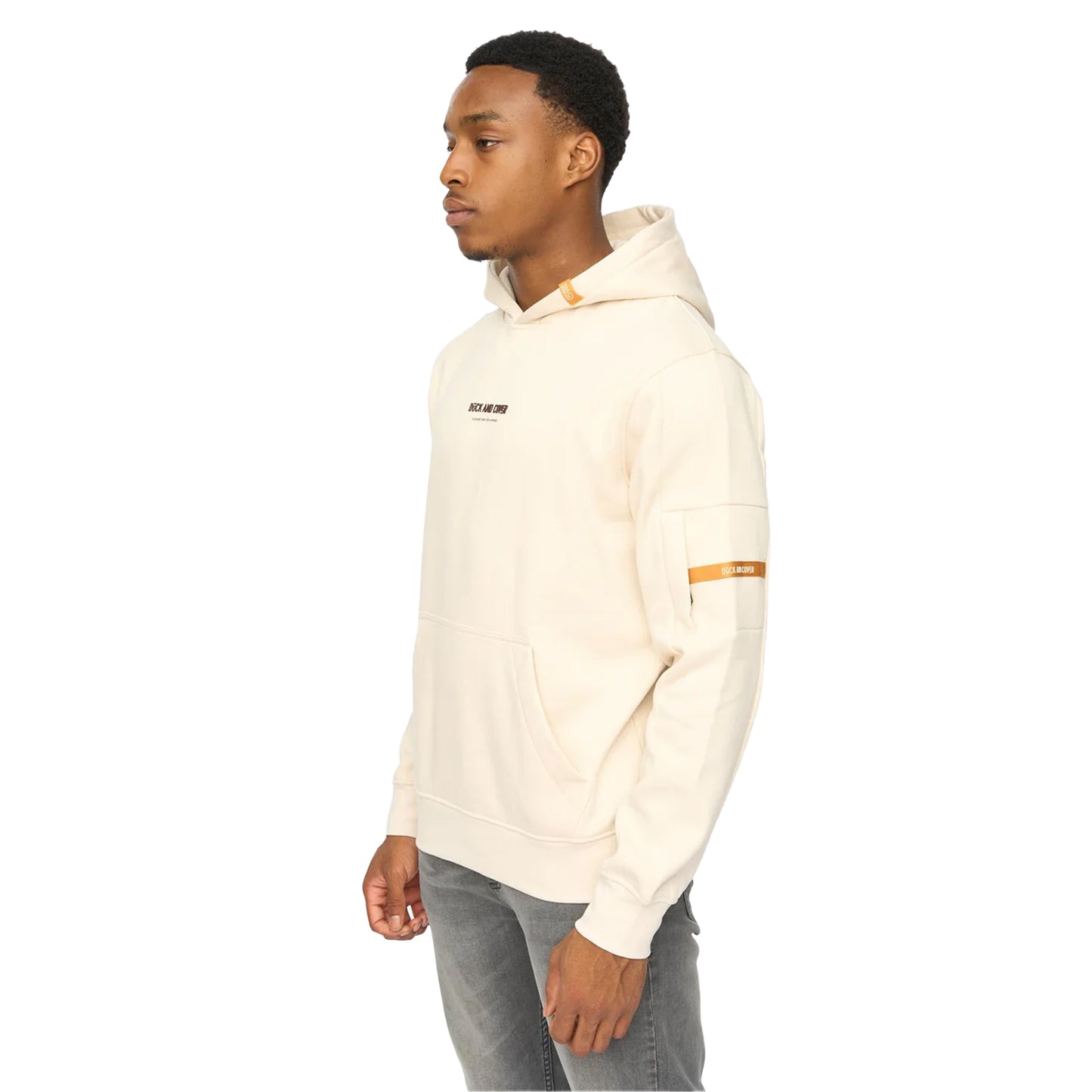 Off White - Side - Duck and Cover Mens Brammers V2 Hoodie