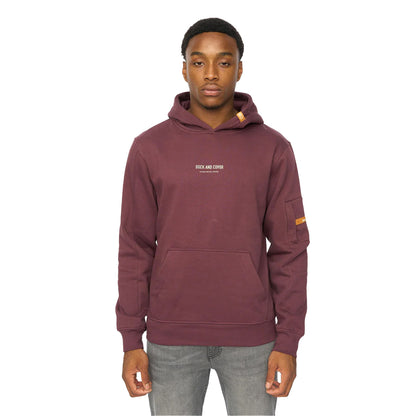 Raisin - Front - Duck and Cover Mens Brammers V2 Hoodie