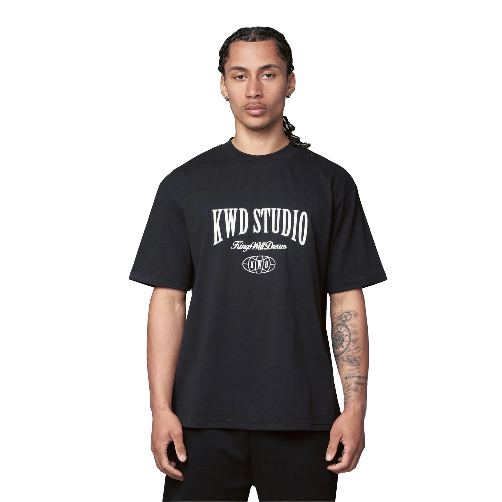 Black - Front - Kings Will Dream Mens Studios T-Shirt
