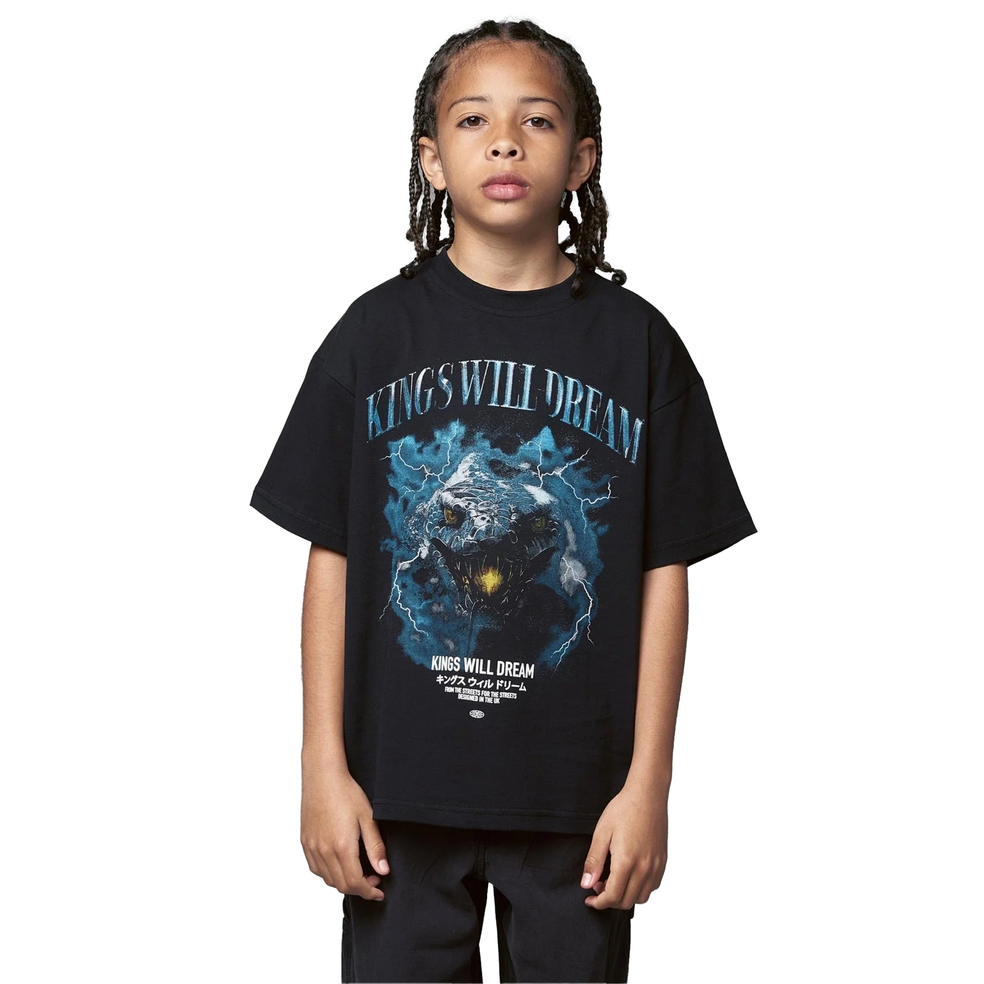 Black - Front - Kings Will Dream Boys Studio - Snake Smile T-Shirt